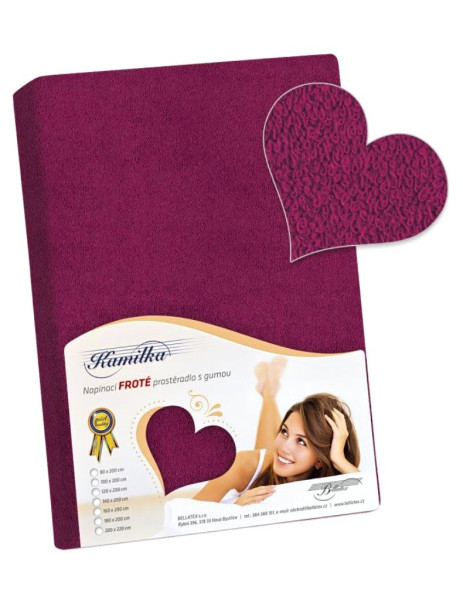 Froté prostěradlo PF-020, Bordová (1)