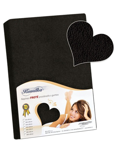 Froté prostěradlo PF-048, Černá (1)
