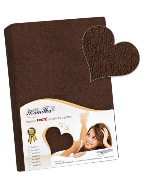 Froté prostěradlo PF-018, Tmavá hnědá (1)