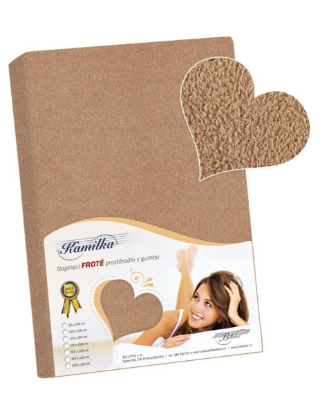 Froté prostěradlo PF-008, Oříšková (1)