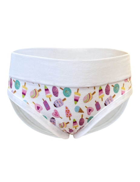 Dívčí kalhotky s potiskem 20026, Bílá (1)