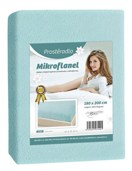 Mikroflanelové prostěradlo Nebesa 19/024H, sv. modrá (1)