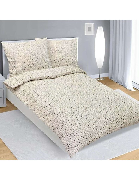 Povlečení krepové Kvíteček 80/432H, šedá (1)