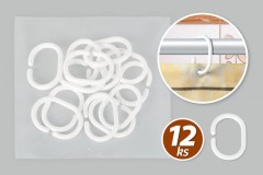 Kroužky na sprchové závěsy 5313, sada 12 ks.