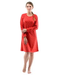 Dámská noční košilka 19133P, červená (2)