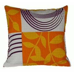 Povlak na polštář Krepový K80/232, patchwork oranžová (1)