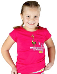 Dívčí tričko krátký rukáv 28003P, bordó (1)