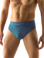 Pánské slipy široký bok Bamboo 51003P, petrolejová (4)