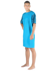 Pánská bavlněná noční košile 79162P, modrá (2)