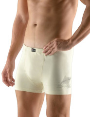 Pánské boxerky s krátkou nohavičkou 73083, šedobílá (1)