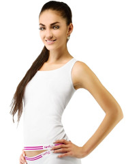 Dámské tílko 08020, Bílá-vínová (3)