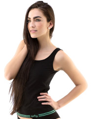 Dámské tílko 08020, Černá-zelená (4)