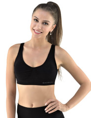 Sportovní podprsenka s vycpávkami 07014, Černá (3)