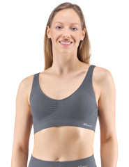 Sportovní podprsenka s vycpávkami 07014, Tmavá šedá (6)