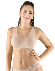 Sportovní podprsenka široká ramínka 07016, Béžová (1)