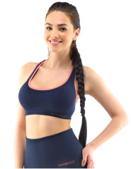 Sportovní podprsenka bez kostice 07018, Lékořice (3)