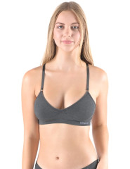 Sportovní podprsenka úzká ramínka 07021, Šedobílá (5)