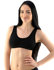 Sportovní podprsenka široká ramínka 07005, Černá (2)