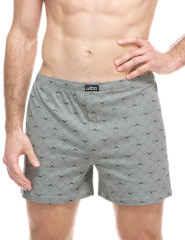 Pánské trenky s potiskem 75214, Šedá (3)
