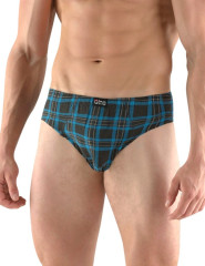 Pánské slipy s potiskem 70055, Černá (1)