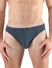 Pánské slipy s potiskem 70071, Petrolejová (2)