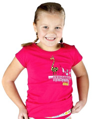 Dívčí tričko krátký rukáv 28003, Bordová (2)