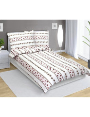 Flanelové povlečení Růžička v proužku 12/217