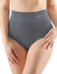 Kalhotky klasické s vysokým pasem 00040H, tm. šedá (8)