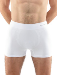 Pánské boxerky bezešvé Eco Bamboo 54005H, bílá (1)